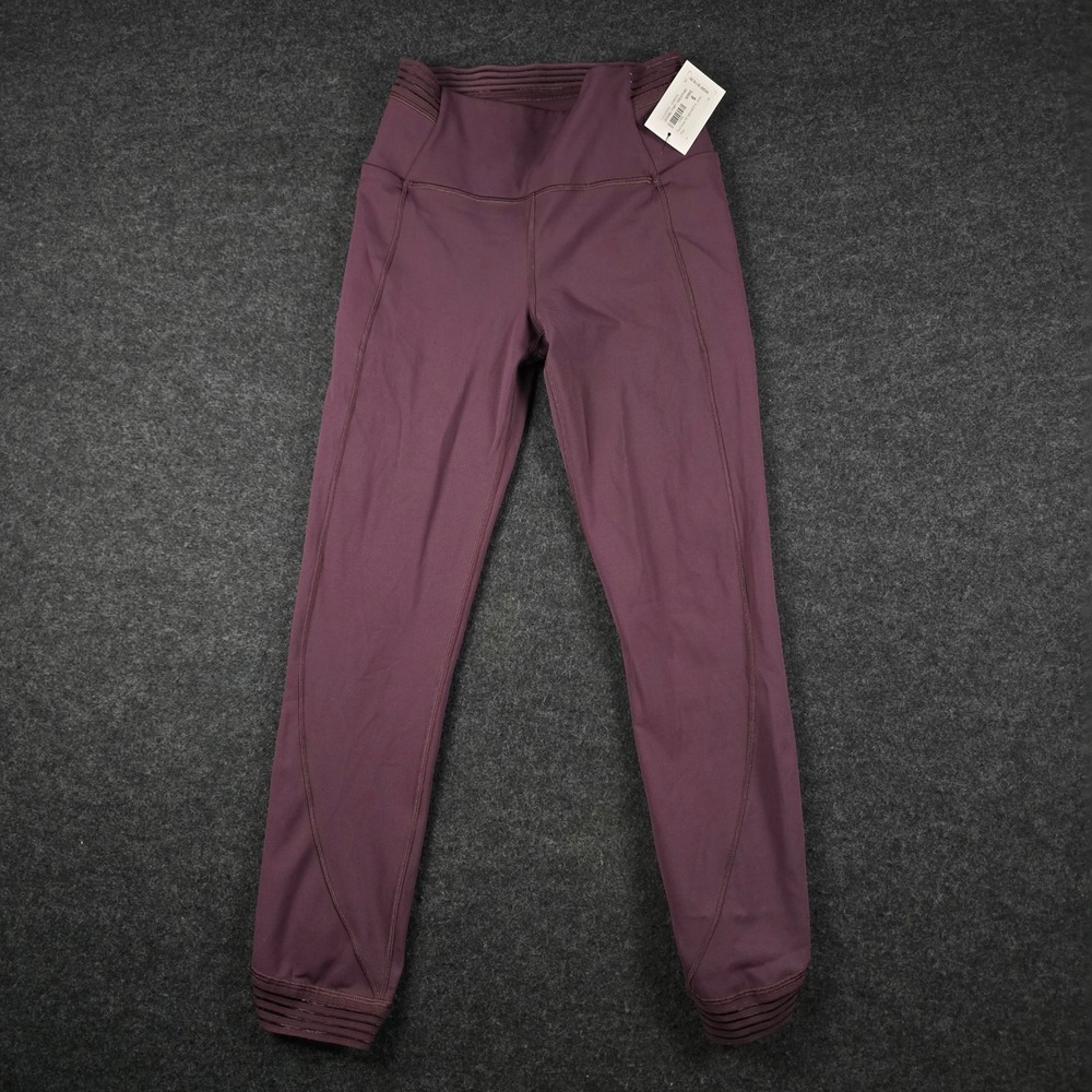 Lululemon Women Leggings Purple Find Focus 7/8 Tight Pull On Stretch Yoga Size 6